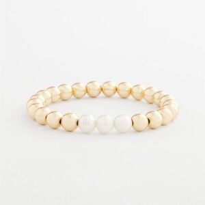 Goldtone Bead Stretch Bracelet